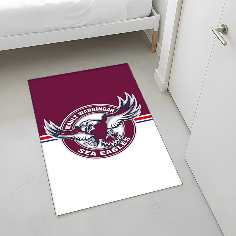 Manly Warringah Sea Eagles (1) Rug Suitable For Living Rooms Bedrooms Computer Rooms Dining Areas And Placement Under Tables And Chairs Also An Ideal