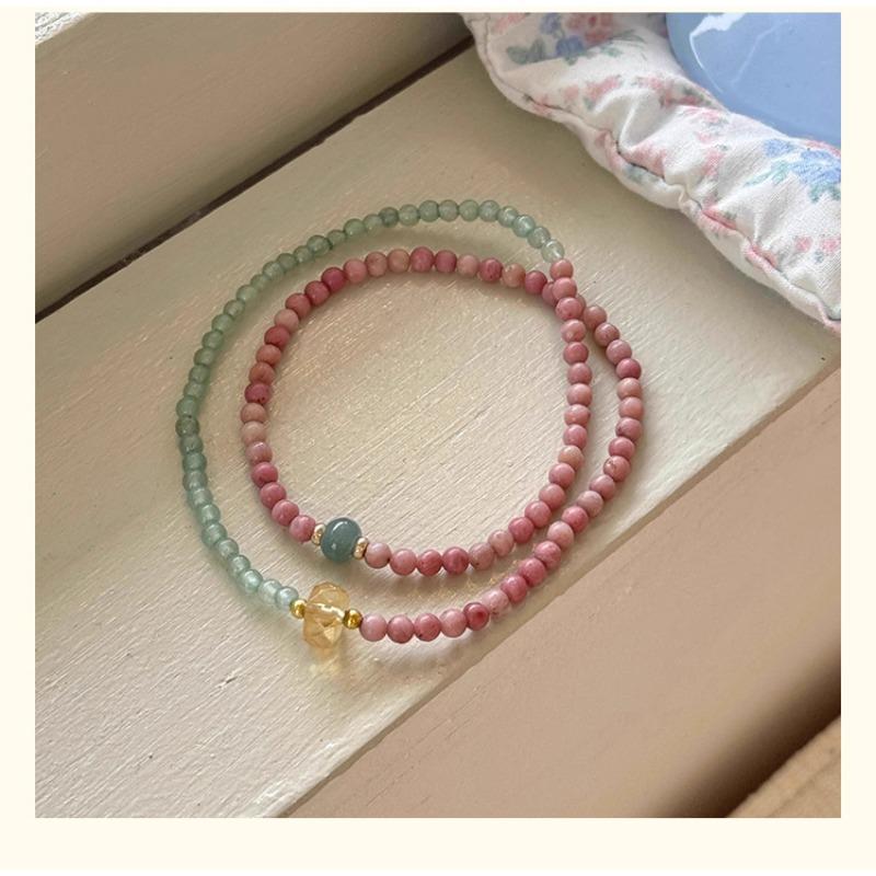 High End Light Luxury Natural Stone Handmade Beaded Bracelet Chinese Style Womens Hand Jewelry