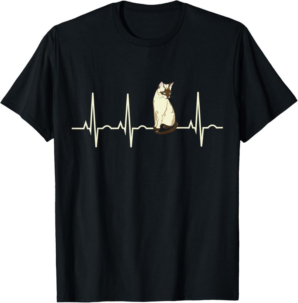 Siamese Cat Shirt - Siamese Cat Heartbeat Gift Unisex T-Shirt