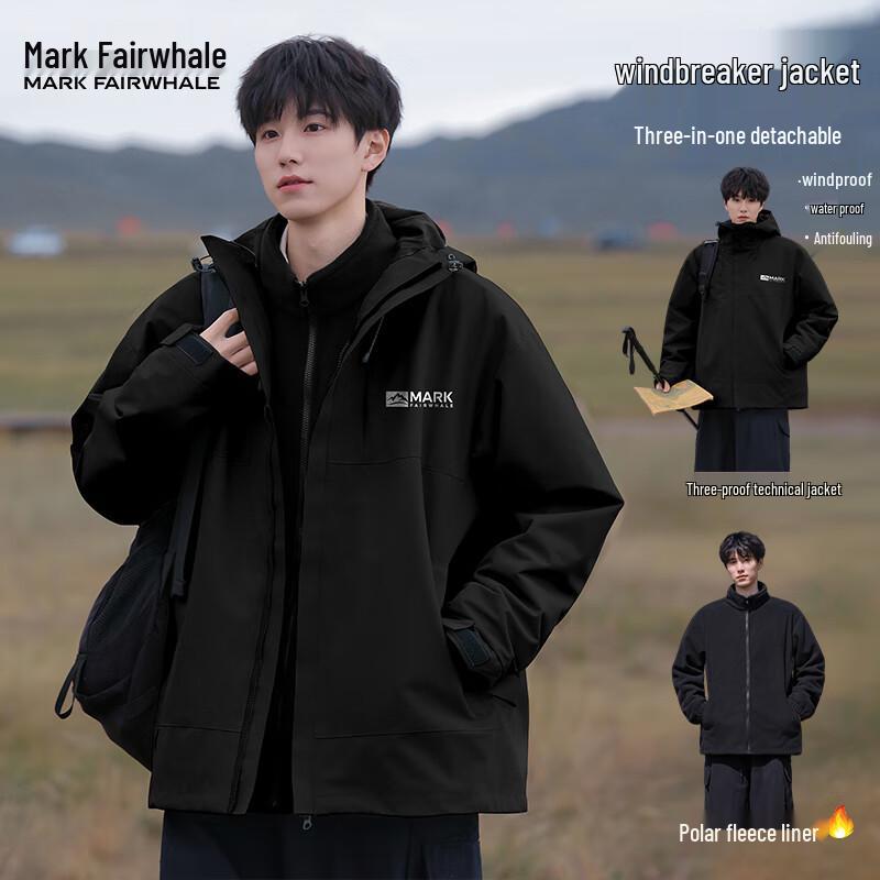 

Mark Fairwhale Men s 3-in-1 All-Weather Outdoor Jacket 4XL