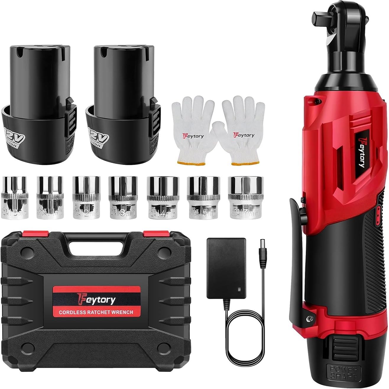 

DayPlus Cordless Electric Slim Copper Core Compact 40Nm Powerful Includes Two 12V Variable Ideal for Construction Site Scaffolding Bicycle LED