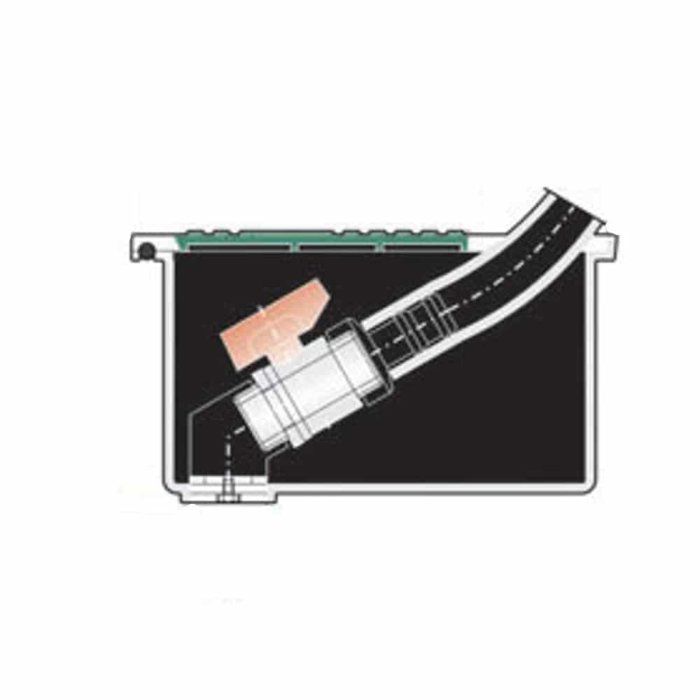 Rund 110 mm ventilationsbrunn med 3/4" kran för bevattning