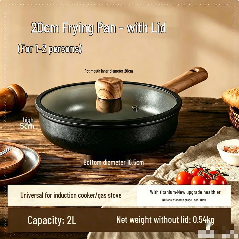 Zhishi Titanium Non-stick Frying Pan with Lid
