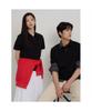 Binpolmen [Essential] Pique Collar Neck Short Sleeve T-Shirt Black