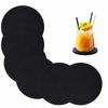 1Pcs Non Slip Round Silicone Drink Coasters Black Cup Coaster For Hot And Cold Beverages Drinks - Anti Stain And Heat Resistant