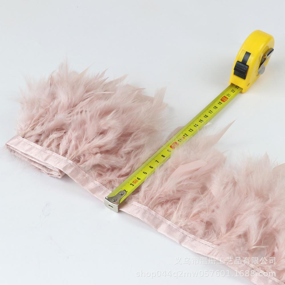 Turkey Feather Cloth Edge Diy Car Doll Decorative Material Fire Lace Dress Skirt 1M/Bag