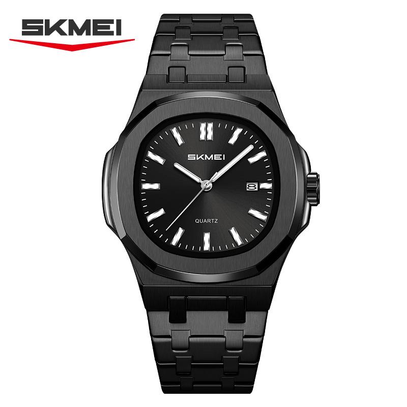 SKMEI 2684 Elegant Exquisite Men's Watch Waterproof Luminous Calendar Steel Belt Business Luxury Quartz Watch Relgios Masculino
