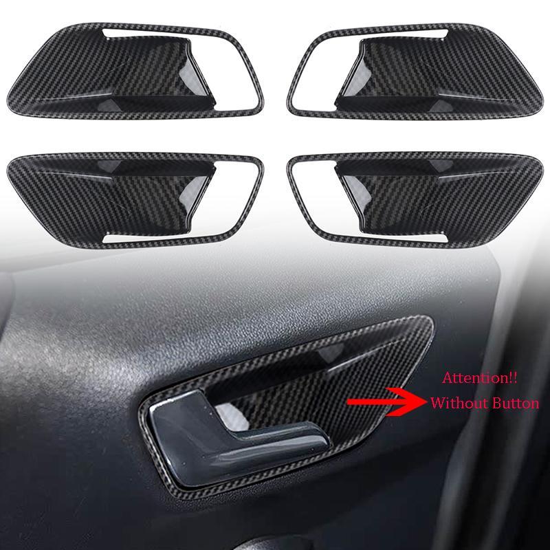 Car Upgrade Carbon Fiber Look Interior Door Window Switch Button Frame Trim Covers For Ford Puma -2024 Accessories