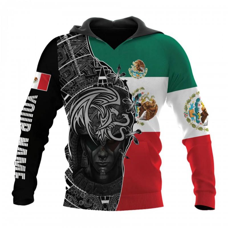 Mens Hooded Sweatshirt With 3D Digital Print Loose Fit Long Sleeve Pullover Fall Casual Wear