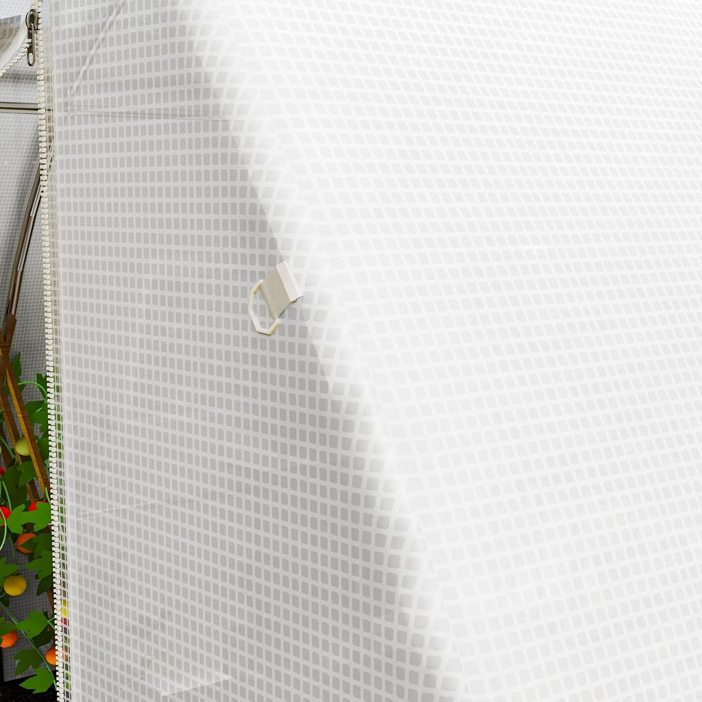 Replacement Greenhouse Cover, Weather-Resistant, 400 Cm X 300 Cm X 200 Cm, Transparent, White