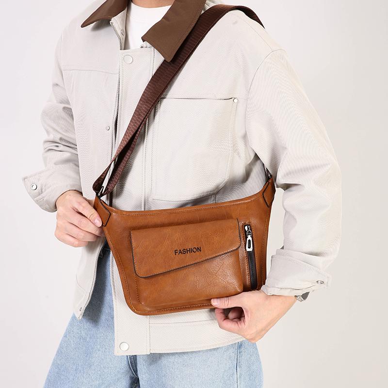 New Men's Vintage Chest Bag Waterproof Large Capacity Crossbody Single Shoulder Bags with Sport Small Messenger Bags