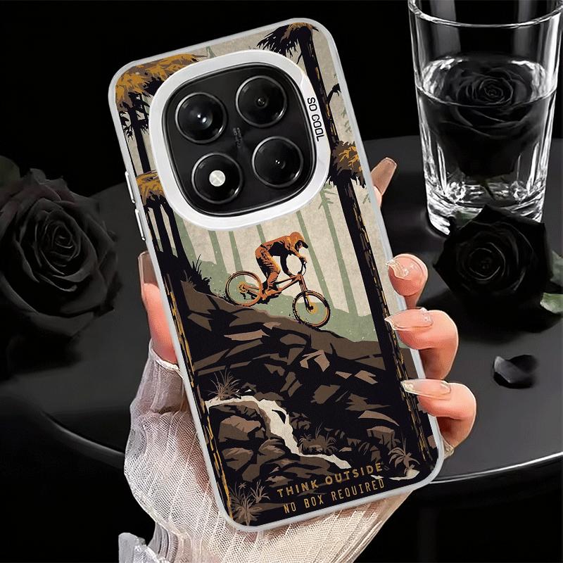 

Mountain Bike Bicycle Soft Phone Case for Xiaomi Redmi Note 13 14 15 Pro Plus 12S 12 11S 11 11T 10S 10 Shockproof Cover Back She Redmi Note 11 Pro 5G