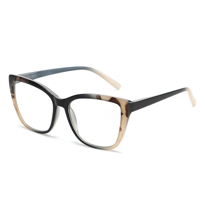 Fashion Cat-Eye Blue Light Blocking Reading Glasses Women's INS Style Large Frame Comfortable Spring Temples Presbyopia Glasses