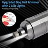 Upgraded Professional 2-Speed Electric Rechargeable Painless Pet Dog Nail Grinder Dog Nail File Trimmers with 2 LED Lights