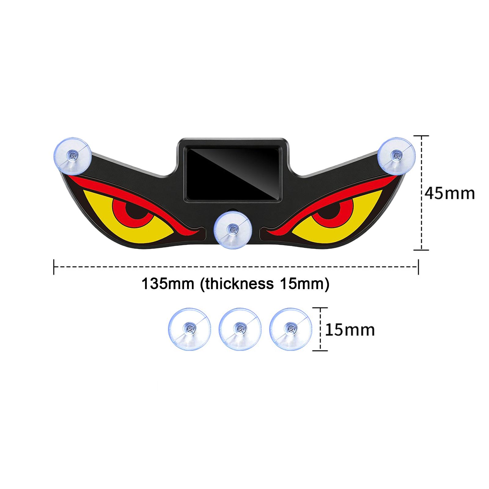Devil’s Eye Shaped Car Window Decorative Light With Suction Cup Solar/USB Rechargeable Red Yellow White Flashing Warning Lamp