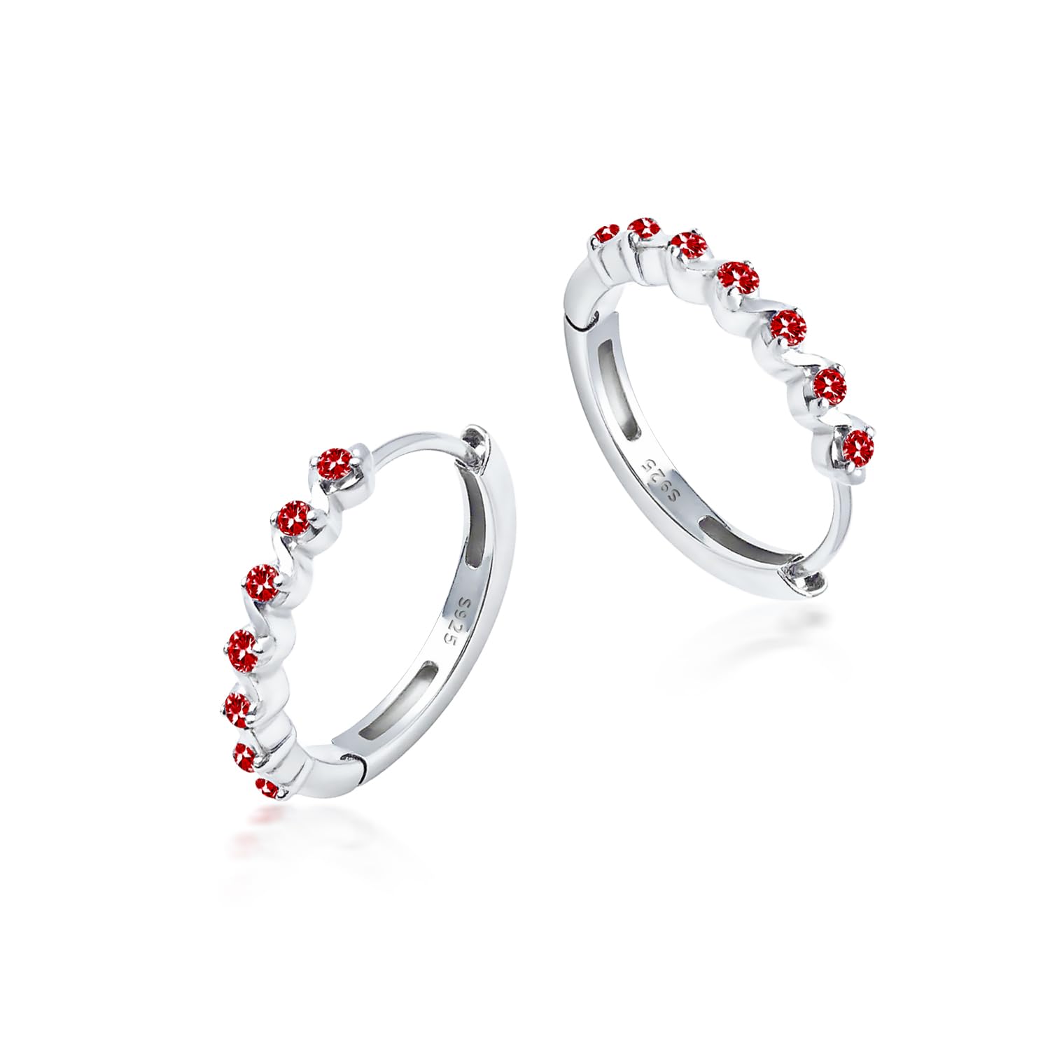 

Popular Earring High Quality Silver 18K Platinum Red [Naniwaai] Women s Hoops, Zirconia, Earrings, Non-Worn Ring, Hypoallergenic, Gold, Plated,