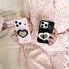 Polka Dot Heart Mirror Stand for iPhone 17/16ProMax/15/14 Cases