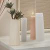 2 Pcs Striped Flower Vase Silicone Molds Flower Container Epoxy Resin Mold Plaster Pen Holder Mold for DIY Crafts