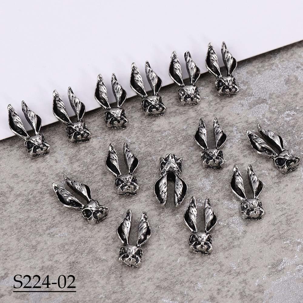 5Pcs/set Nail Art Charms Halloween Metal Nail Accessories Halloween Metal Nail Decorations  Lady