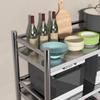 Multi-Tier Stainless Steel Kitchen Storage Rack