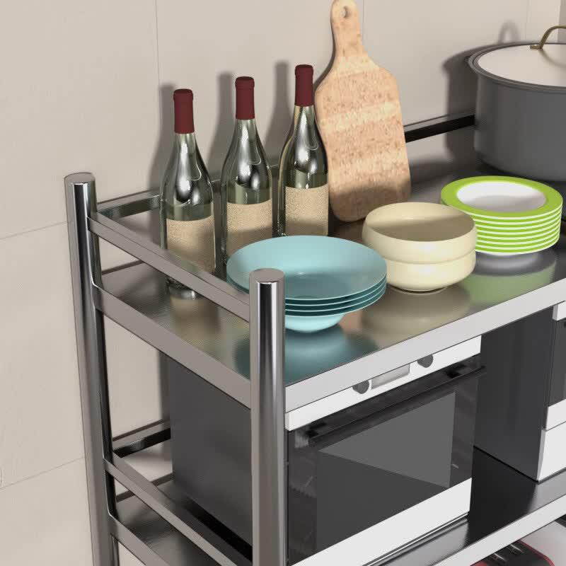 Multi-Tier Stainless Steel Kitchen Storage Rack