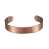 Pure Copper Bracelets 15mm Matte Adjustable Open Cuff Bangles Health Energy High Magnet Jewelry Male Resizable Metal