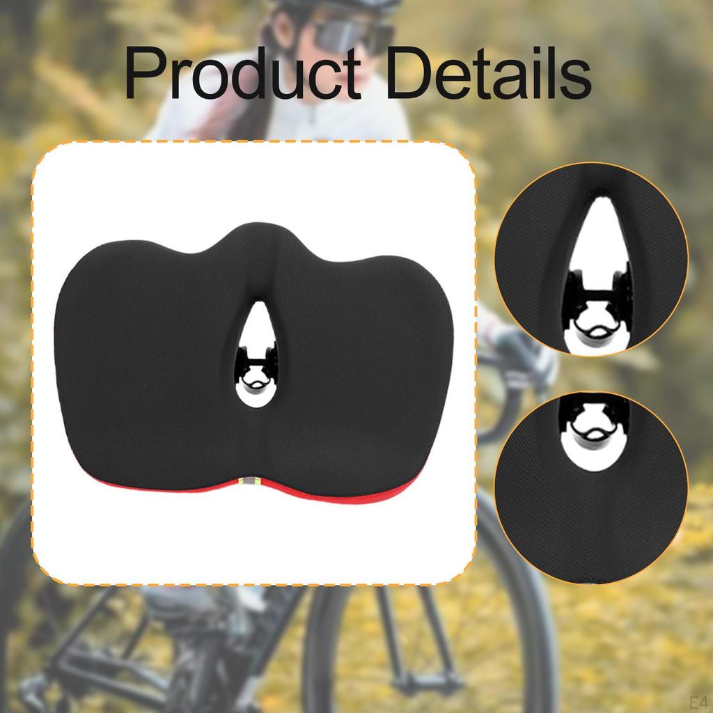 Saddle Seat Cycling Cushion Pad Comfort Wide Bike Shockproof for Leisure Indoor Riding