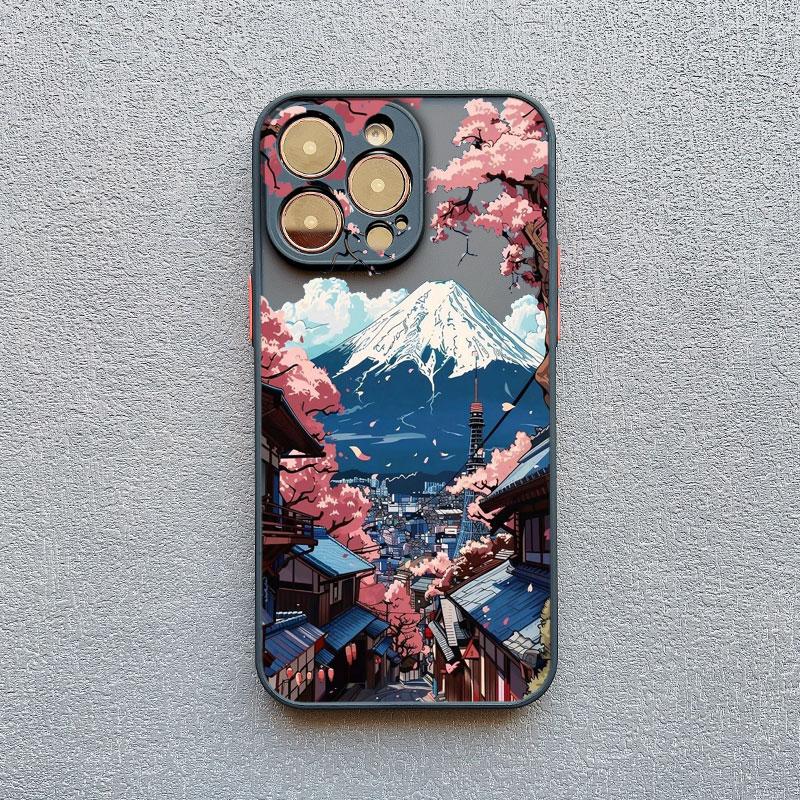 

Японская снежная гора Фудзи Красивый чехол для телефона For iPhone 17 16 15 14 13 12 11 Pro Max Mini SE 7 8 Plus Ударопрочный Жесткий Матовый Чехол iPhone 16 ProMax