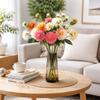 76cm Length Artificial Dahlia Flower 3 Heads Floral Arrangement Silk Flower Realistic Long Branch Simulation Flowers Home Decor