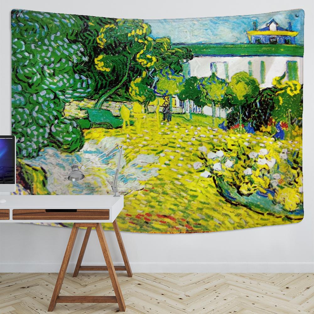 

Картина маслом с принтом гобелен Мандала поля посевы деревенская ферма декоративный гобелен фермерский дом Настенный декор ткань богемный гобелен 200x150CM