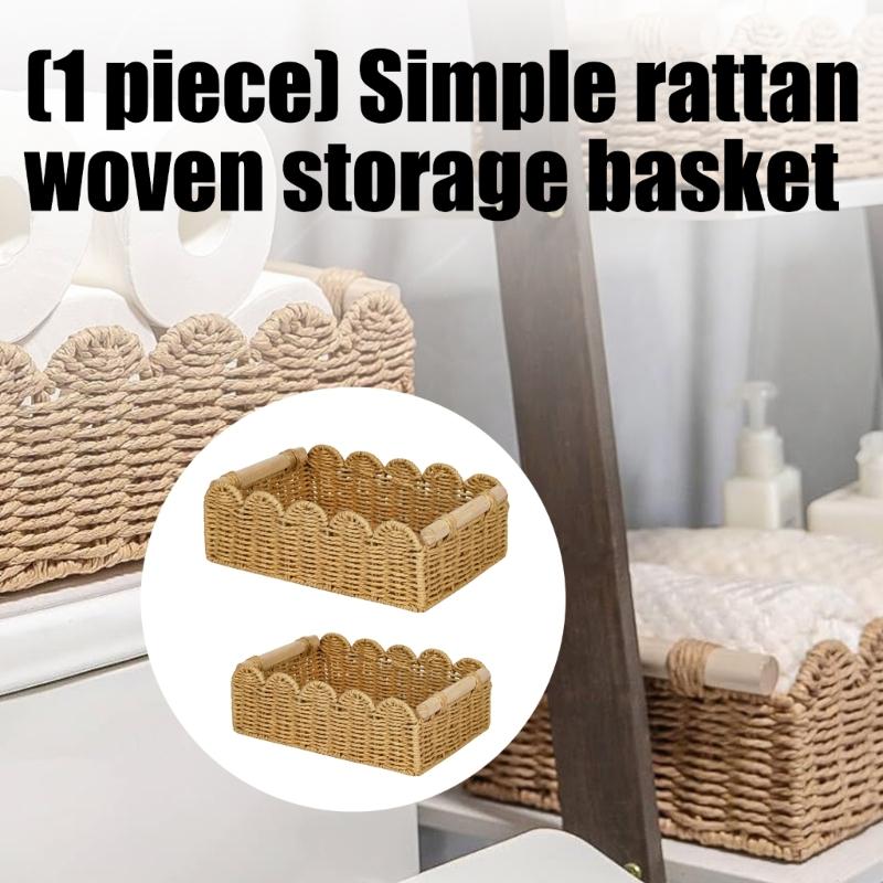 User Friendly Recycled Paper Rope Storage Basket With Fan Shape Edge Ideal For Toilet Paper Holder And Bathroom Decors Items