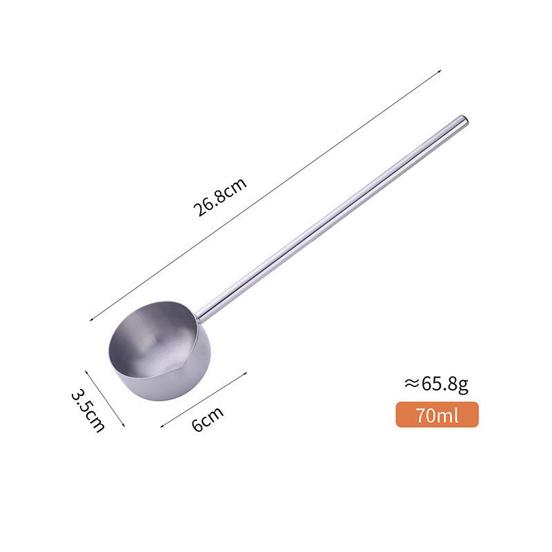 1Pc Multifunctional Long Handle Oil Pouring Spoon 304 Stainless Steel Sauce Seasoning Spoons Hot Oil Milk Cooking Scoop Kitchen