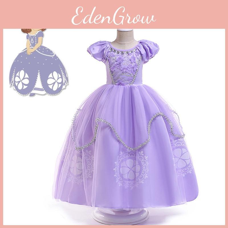 Sofia Prinzessin Mädchenkleid Cartoon Kostüm Cosplay Party Kostüm Ideal als Geschenk