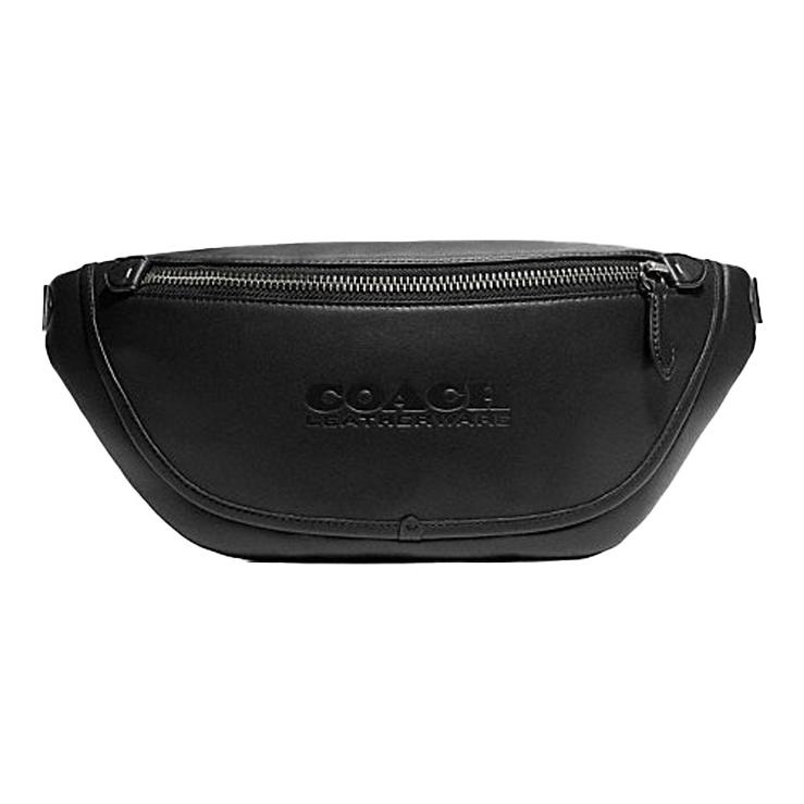 

Coach League Belt Bag Waist Bag Fanny Pack, Genuine Calf Leather Black Crossbody Bag for Men, Casual Daily Travel Commute C2291-JIBLK Basic Set (Bag+Dust Bag)
