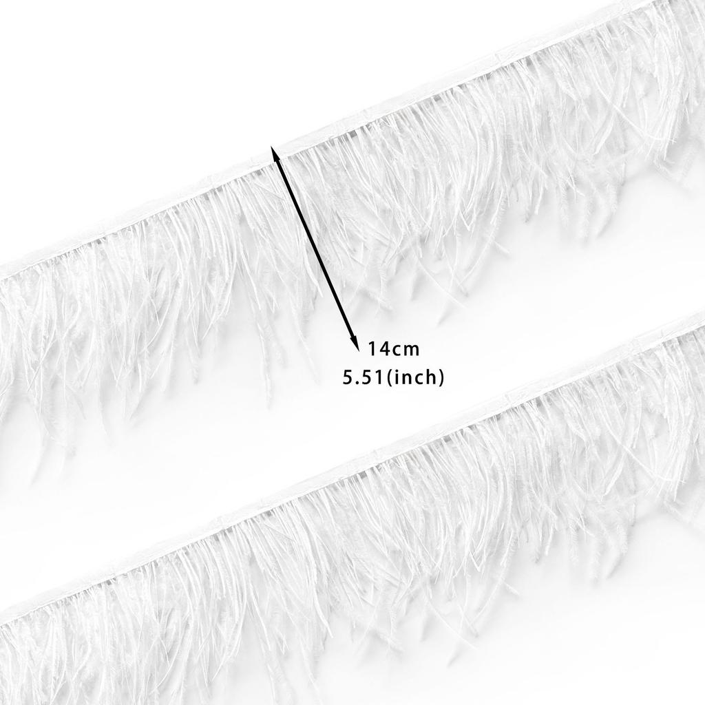 White Feather Tassel Diy Barcode Decorative Clothing Dress Dance Clothing Skirt Accessories Lace Accessories