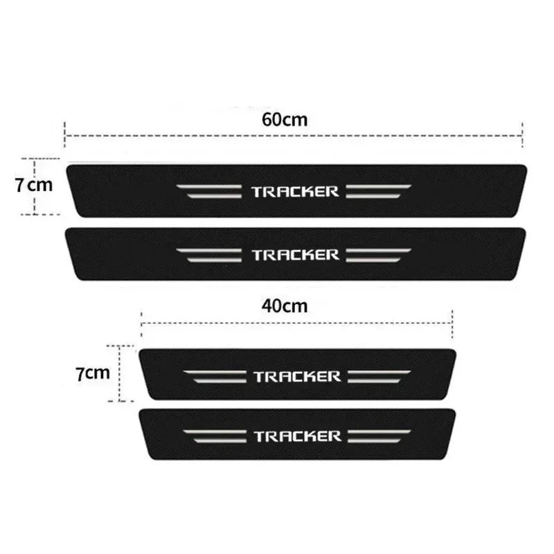 BTDVG1 Luminous Car Door Sill Scuff Plate Waterproof Stickers For Chevrolet TRACKER Rear Trunk Bumper Anti-Scratch Protective Decals