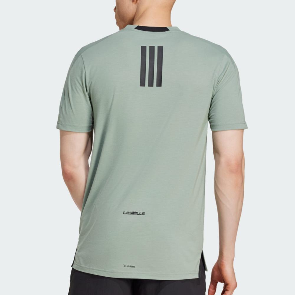 Adidas Les Mills Comfortable Breathable Soft Short Sleeve T-Shirt Men Tops Green JW1741
