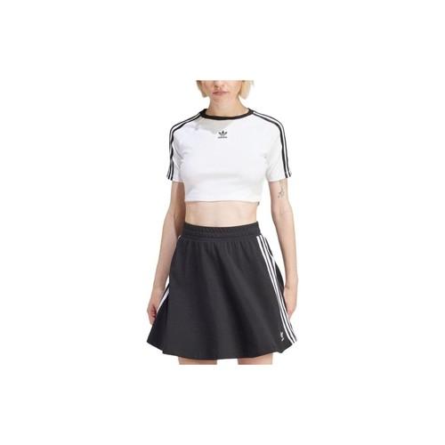 Adidas Originals Three-Stripe Short Sleeve Cropped T-Shirt Women White