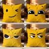 Cute Emotional Expressions Pillow Case Cushion Cover Soft Washable Pillow Case MultiScene For Couch Bed Travel Office Use