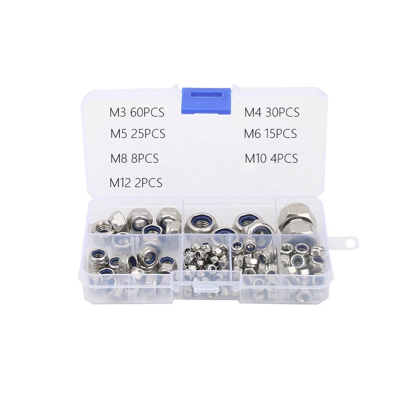 

Нержавеющая сталь 304 самоконтрящаяся гайка с защитой от ослабления противоскользящая стопорная гайка нейлоновая самостопорящаяся гайка