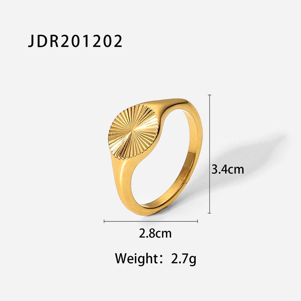 INS Geometric Stackable 18K Gold Plated Ring - Fashion Jewelry Gift