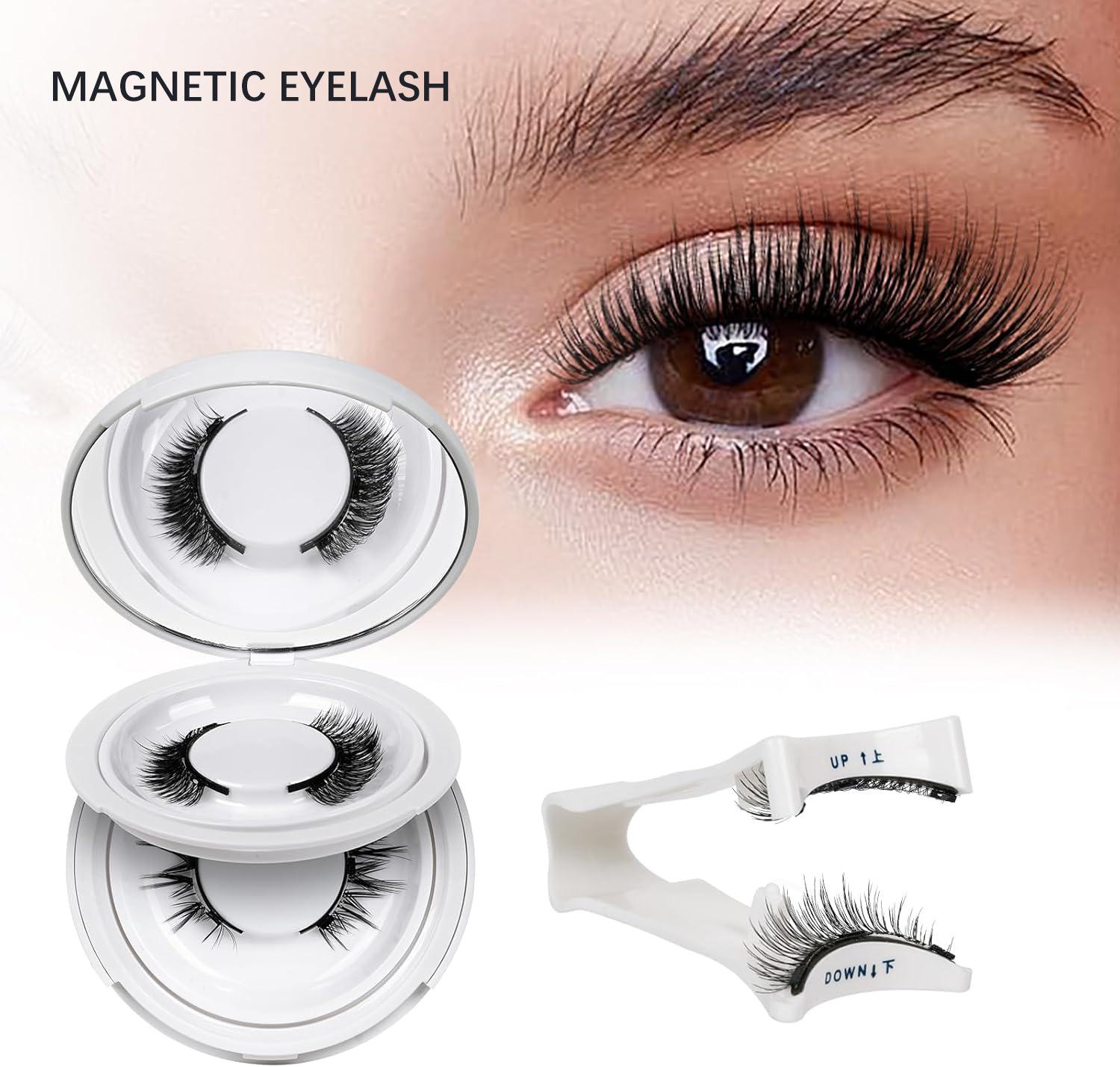 

Магнитный набор накладных ресниц с полкой, без клея, многоразовые магнитные ресницы