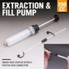 200ml/500ml Car Fluid Extractor Portable Syringe Type Fuel Transfer Hand Pump Dispenser Transparent Plastic Kit for Automobile