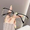 Photosensitive Trend Flat Mirror Ruffian Handsome Half Frame Color-Changing Glasses High Definition Anti-Blue Light Sven Can Be Matched With Degree