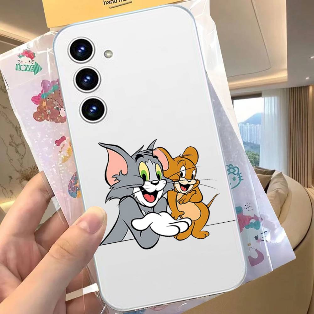 Coque de téléphone mignonne Jerry et Tom Pour Samsung Galaxy Coque transparente A52 A12 A51 S21 Edge S22ULTRA S23 S24 S20LITE Plus Ultra
