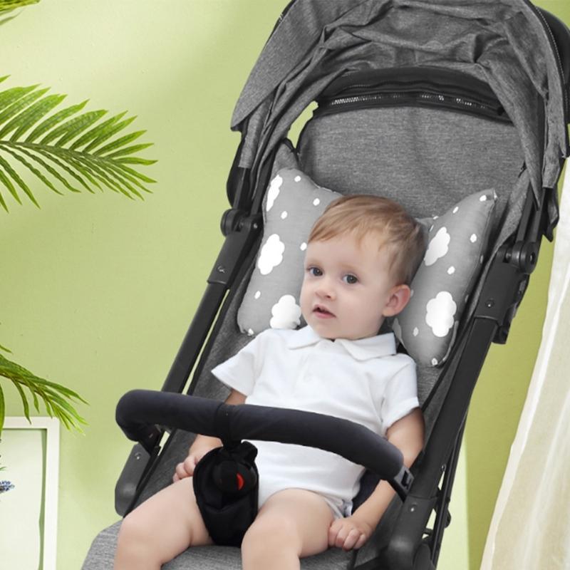 Portable Baby Travel Pillow Vibration Reduction Core Neck Protection Soft Cotton Cushion For Strollers Bassinet