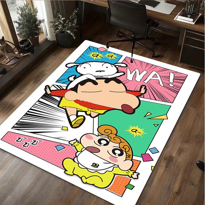 Crayon Shin-chan  Carpet Office Decorative Carpet For Living Room Bedroom Door Mat Floor Rug Computer Chair Area Rug