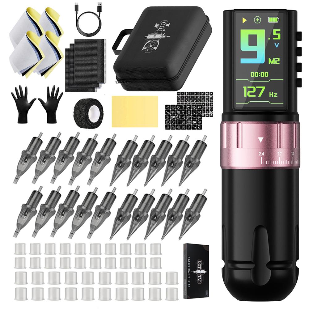 DM Venom Беспроводная тату-машинка Комплект Профессиональная Регулируемый ход 2,4-4,2 мм С мощным аккумулятором 2300 мАч Цветной экран