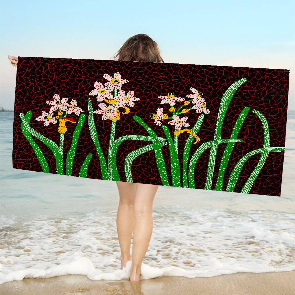 Pumpkin Yayoi Kusama Microfiber Printed Beach Towel Mountain Climbing Yoga Beach Swimming Running Absorbent Soft Towel