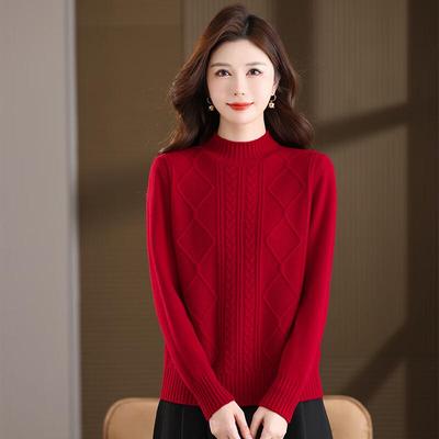 FengXun Women's 100% Pure Wool Turtleneck Sweater